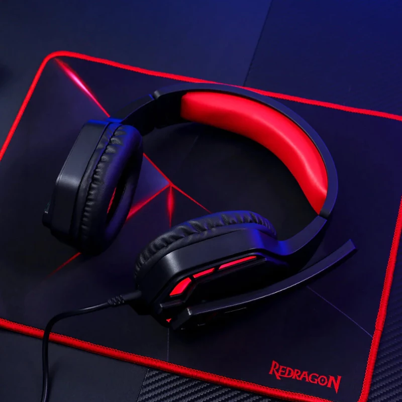 Headset Gaming Over-Ear THEMIS Aux REDRAGON - Preto
