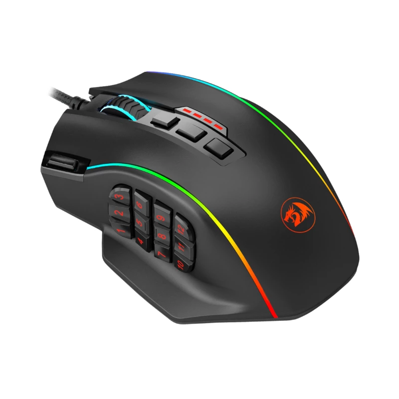 REDRAGON PERDICTION 4 Rato gaming ergonómico MMO RGB 12400DPI - preto