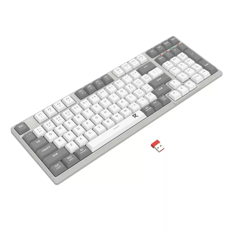 Redragon BK-7111 Teclado sem fios de tesoura com teclado numérico, 2,4 GHz/Bluetooth, cinzento