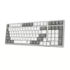 Redragon BK-7111 Teclado sem fios de tesoura com teclado numérico, 2,4 GHz/Bluetooth, cinzento