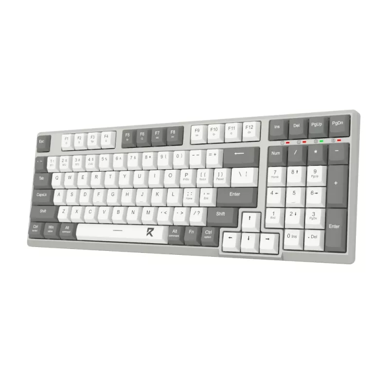 Redragon BK-7111 Teclado sem fios de tesoura com teclado numérico, 2,4 GHz/Bluetooth, cinzento