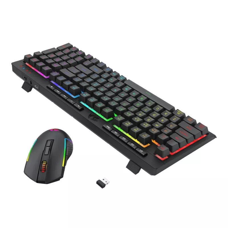 Redragon RYLO PRO S142 Combo de teclado e rato gaming RGB tri-mode