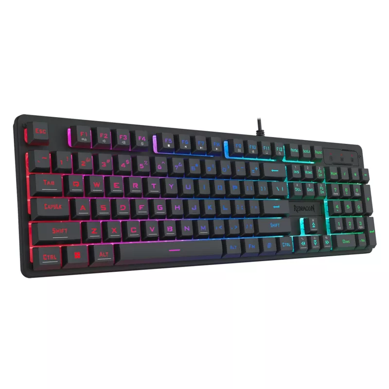 Conjunto Redragon S107 RGB Gaming Essentials de teclado e rato gaming com fios