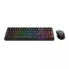 Redragon S162 RGB Conjunto de teclado mecânico gaming sem fios 3 modos e rato - preto