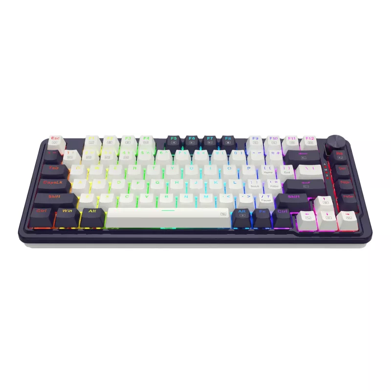 Teclado de gaming mecânico sem fios Redragon UCAL K673 PRO 65% Tri-Mode - preto (Hot-Swappable, Gasket Mount, RGB)