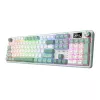 Redragon WYVERN K761 Pro teclado de gaming mecânico sem fios de tamanho completo RGB - branco/verde
