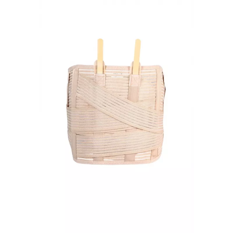 REH Lumbo O-1431/XL Cinta de suporte lombossagrado com tiras elásticas de aperto, tamanho XL, bege