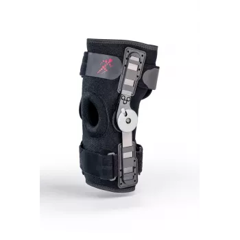 Joelheira aberta curta com abertura rotuliana REH Stabilmax O-1241/XL, preta, tamanho XL