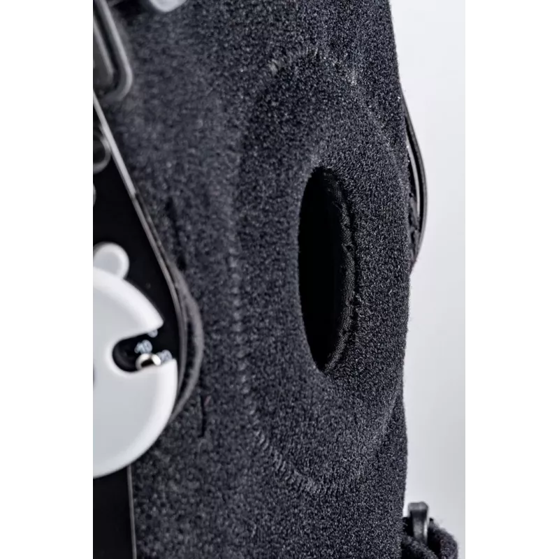 Joelheira curta aberta com estabilizadores flexíveis REH Stabilmax O-1241/XXL, neoprene perfurado, preta, tamanho XXL