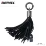Cabo de dados REMAX Apple Tassels Ring para Lightning preto