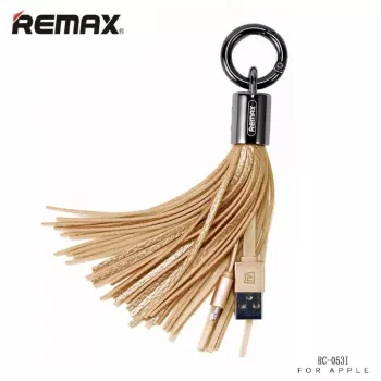 Cabo de dados REMAX Apple Tassels Ring para Lightning dourado