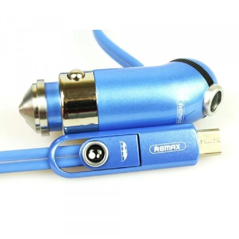 Carregador de automóvel REMAX Cutie RCC211 azul