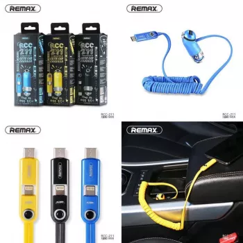 Carregador de automóvel REMAX Cutie RCC211 azul