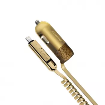 REMAX universal Finchy RCC103 carregador de automóvel dourado