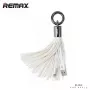 REMAX Cabo universal com anel e borlas para Micro USB - branco