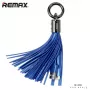 REMAX Universal Tassels Cabo de dados com anel para Lightning azul