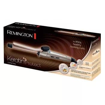 Ferro de caracóis digital Remington CI5318 38mm com revestimento 4x Protection - preto/rosa