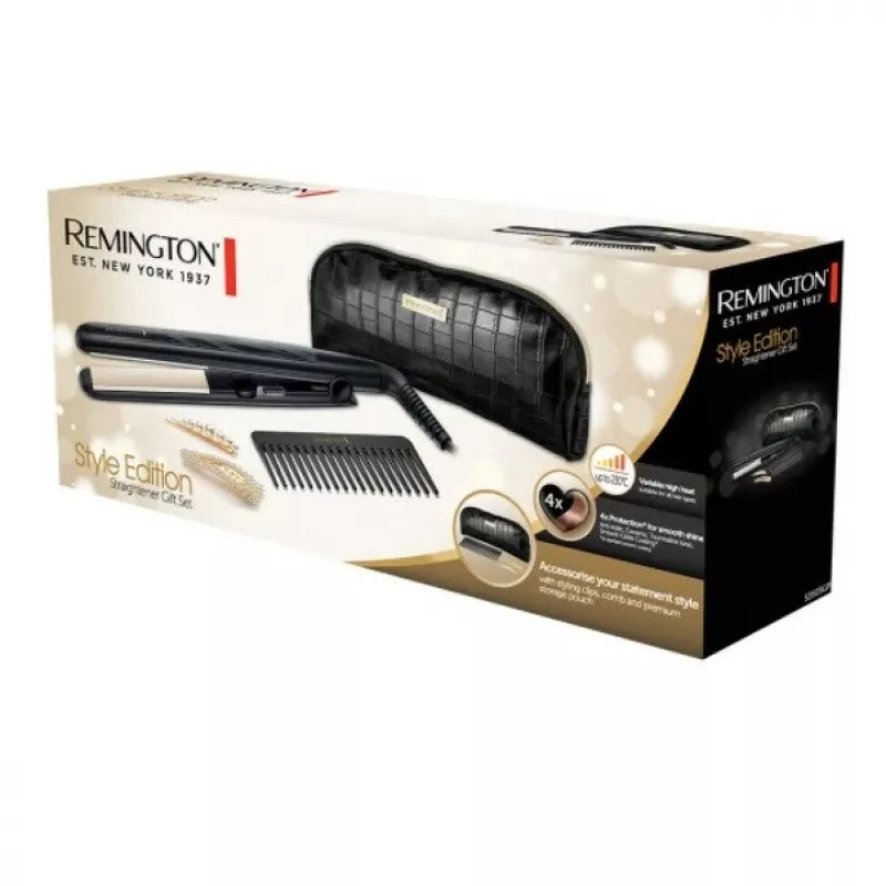 Remington GP Style S3505GP prancha de cabelo – placas de cerâmica avançadas, 8 níveis de temperatura até 230°C, aquecimento em 15s, desligamento automático