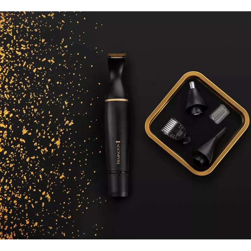 Remington NE7000 Aparador de nariz, orelhas e detalhe com lâminas Comfort Tip, 100% à prova de água, a pilhas, preto/prateado
