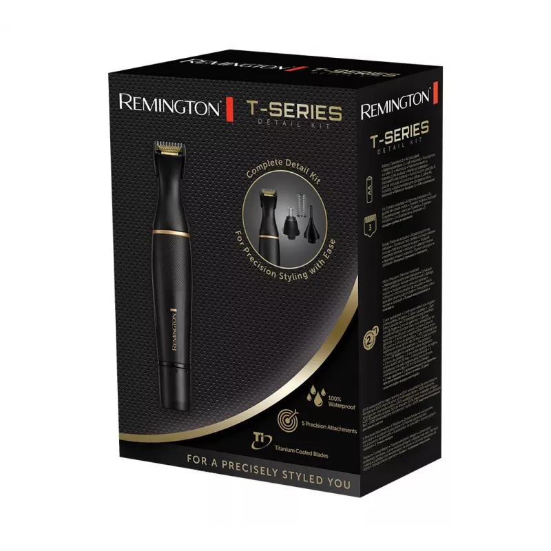 Remington NE7000 Aparador de nariz, orelhas e detalhe com lâminas Comfort Tip, 100% à prova de água, a pilhas, preto/prateado