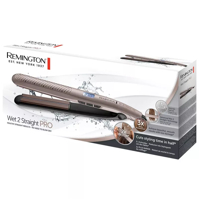 Remington Wet 2 Straight PRO prancha de cabelo S7970 rosa/dourado