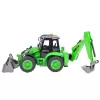 Carregadora retroescavadora telecomandada RC luzes som verde Huina 1:14