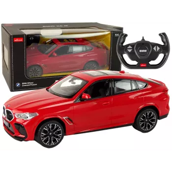 Carro RC com controlo remoto BMW X6 Rastar Pilot vermelho 1:14