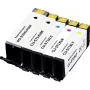 Renkforce Pack de 5 cartuchos de tinta compatíveis de alto rendimento para Canon PGI-570PGBK XL, CLI-571BK XL, CLI-571C XL, CLI-571M XL, CLI-571Y XL (preto, preto fotográfico, ciano, magenta, amarelo) RF-6952434