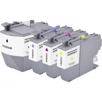 Renkforce Pack combinado de tinteiros compatíveis para Brother LC-422XLVAL – pack de 4 (preto, ciano, magenta, amarelo) RF-6728536