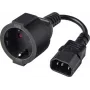 Cabo adaptador de corrente Renkforce C14 para tomada Schuko 0,15 m preto RF-7176926