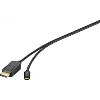 Cabo adaptador Renkforce RF-4538166 USB-C para DisplayPort 1,8 m preto 4K@60Hz