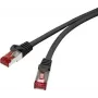 Renkforce RF-4737380 Cabo de rede Cat6 S/FTP, 1 m, RJ-45 banhado a ouro, cinzento