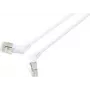 Renkforce RF-6071568 cabo patch CAT 6a F/UTP, RJ45, 2 m, branco, conectores rotativos a 360°, saída angular