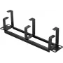 Renkforce RF-7116956 painel de gestão de cabos para armário de rede de 10 polegadas 1U preto