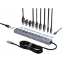 Renkforce RF-7465830 Hub USB 3.0 interno USB-C de 10 portas, 5 Gbit/s, alimentado por SATA, Cinzento