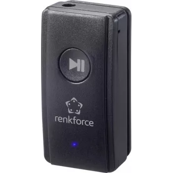 Recetor de música Bluetooth Renkforce RF-BAR-100, Bluetooth 4.2, alcance 10 m, jack 3,5 mm, preto RF-4470378