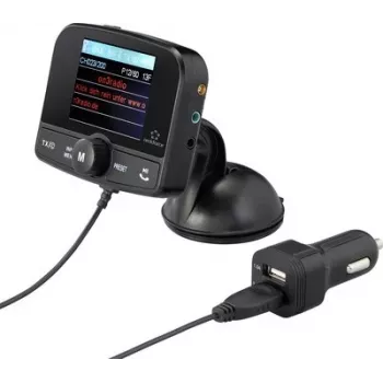 Renkforce RF-CRDAB-100 Adaptador de Rádio para Automóvel DAB+ com Bluetooth e Suporte de Ventosa RF-6721070