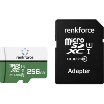 Renkforce RF-mSDC-256GB Cartão microSDXC 256GB Classe 10 UHS-I U1 com adaptador SD RF-7578368