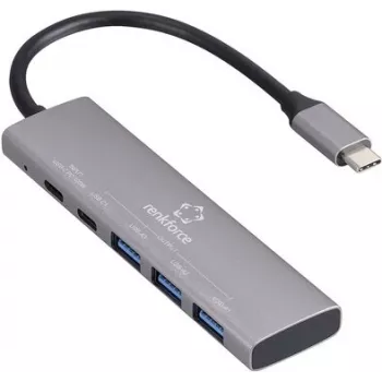 Renkforce RF-USBH-280 Hub USB 3.2 Gen 1 de 5 portas com porta de carregamento USB-C PD (RF-6439798)