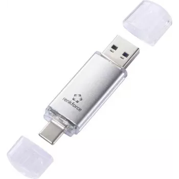 Renkforce RF-USBOS-230 64 GB Pen drive USB 3.2 Gen 1 Dual USB-A/USB-C prateada RF-6688140