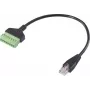 Cabo adaptador de rede Renkforce RJ45, ficha RJ45 para bloco de terminais de parafuso, 8P8C, 30 cm, preto RF-6443978