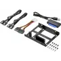 Kit SSD Renkforce DH06K moldura de montagem dupla de 2,5 polegadas para 3,5 polegadas, metal, preto