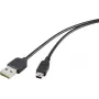 Renkforce Cabo reversível USB 2.0 A para Mini-B 1,8 m preto