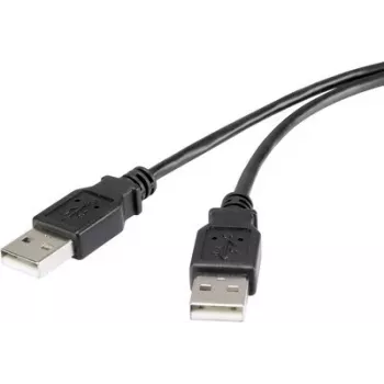 Renkforce Cabo USB 2.0 A para A 1,8 m preto dourado RF-4463037