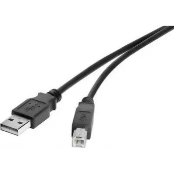 Renkforce Cabo USB 2.0 A para B 1 m preto dourado RF-4463070