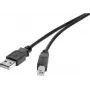 Renkforce Cabo USB 2.0 A para B 1 m preto dourado RF-4463070