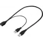 Renkforce Cabo de extensão USB 3.0 ficha USB-A para conector fêmea USB-A 0,5 m preto RF-5719752