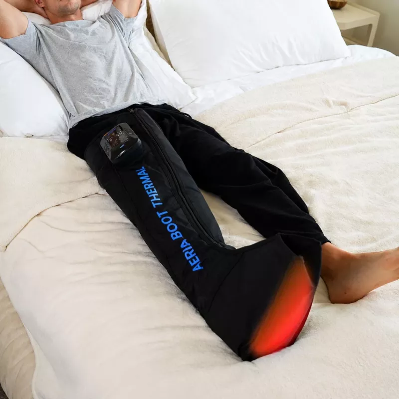 RENPHO massajador de pernas WML01 – terapia de pressão de ar e calor para pés, gémeos e pernas, cinzento/preto