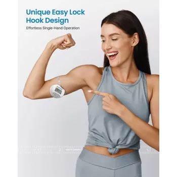 Fita métrica inteligente RENPHO - fita de medição corporal Bluetooth para IMC, cintura, ancas, braço, perna, peito - retrátil automaticamente, ecrã LCD, compatível com a app Renpho Health, Apple Health, Google Fit, Samsung Health - preto