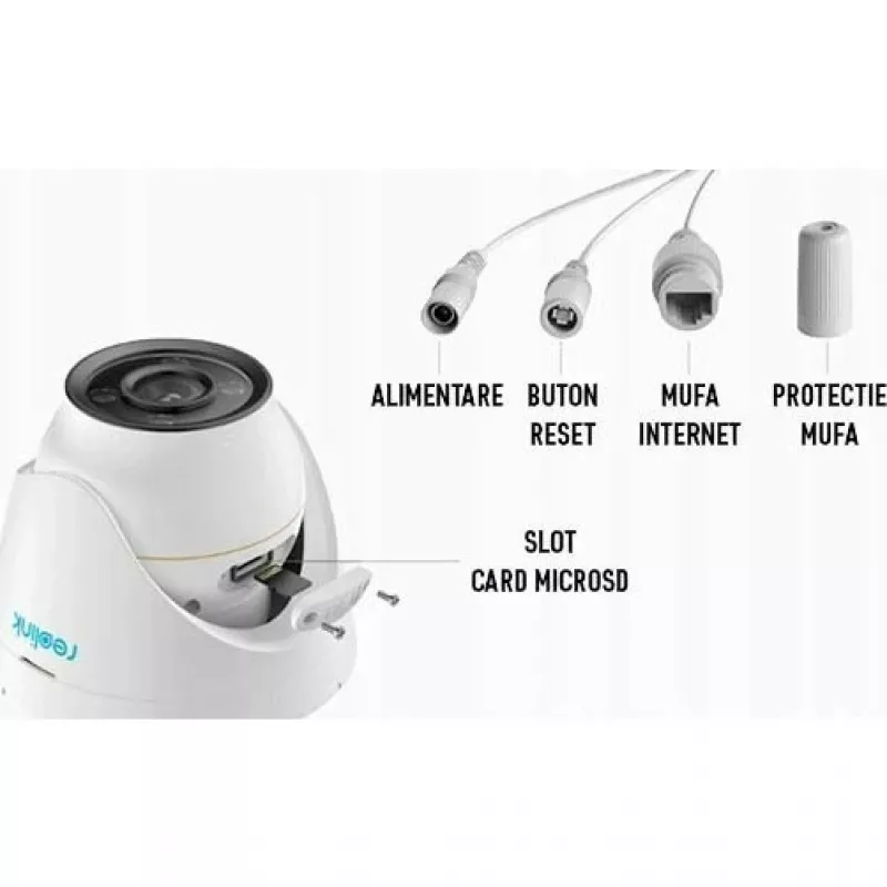 Câmara dome PoE 12MP Reolink P344 com pesquisa de vídeo por IA